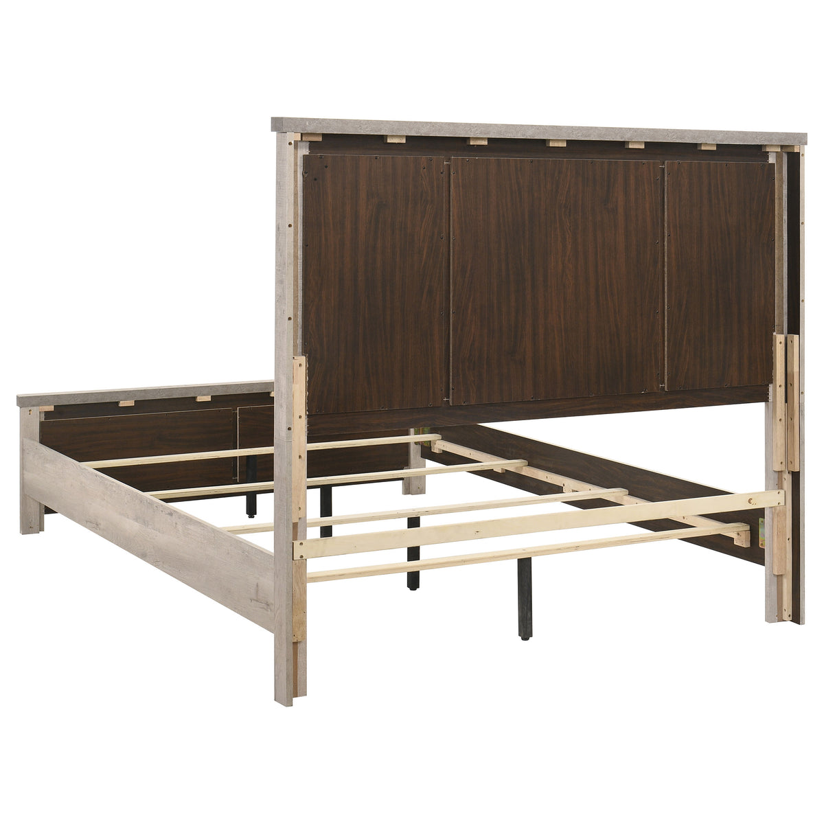 Nevado Farmhouse Queen Panel Bed Grey and Weathered Taupe