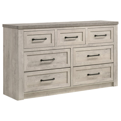Nevado 5-Piece Queen Panel Bedroom Set Grey and Weathered Taupe