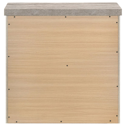 Nevado Farmhouse 2-Drawer Nightstand Grey and Weathered Taupe