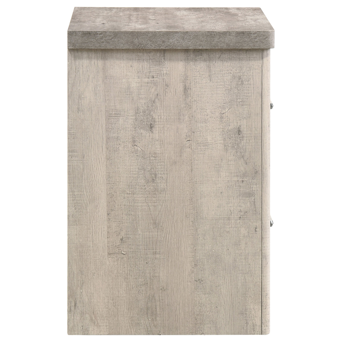 Nevado Farmhouse 2-Drawer Nightstand Grey and Weathered Taupe