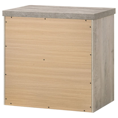 Nevado Farmhouse 2-Drawer Nightstand Grey and Weathered Taupe