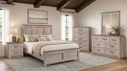 Nevado Farmhouse 7-Drawer Dresser Grey and Weathered Taupe