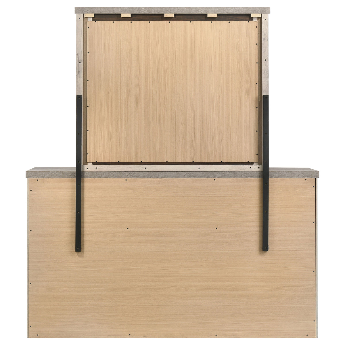 Nevado Farmhouse 7-Drawer Dresser and Beveled Mirror Set