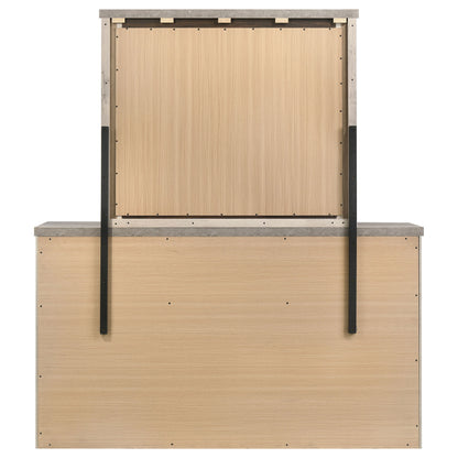 Nevado Farmhouse 7-Drawer Dresser and Beveled Mirror Set
