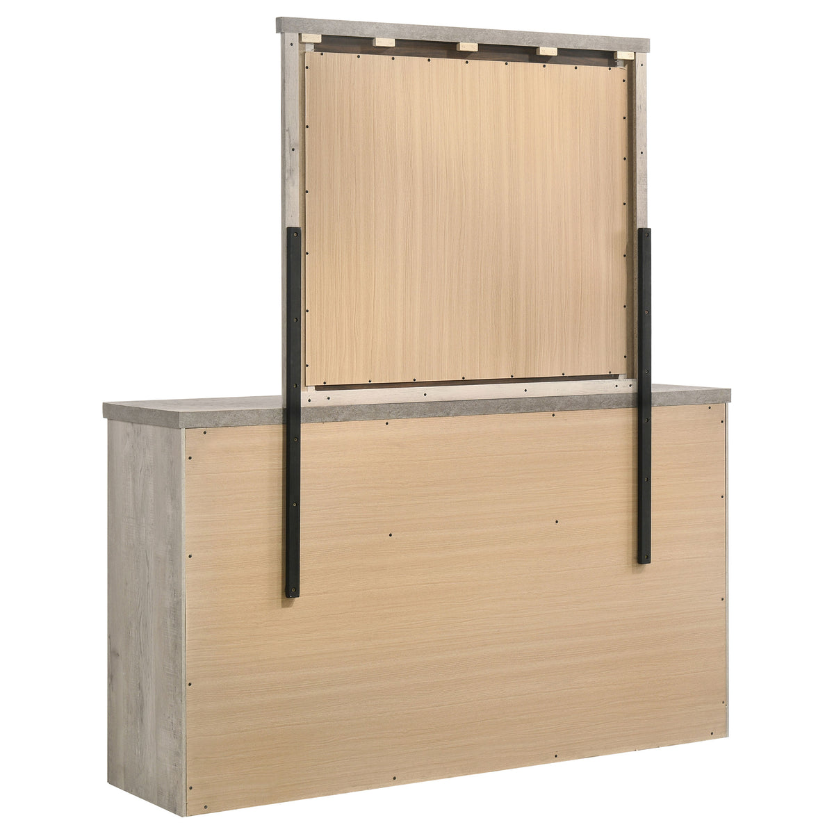 Nevado Farmhouse 7-Drawer Dresser and Beveled Mirror Set