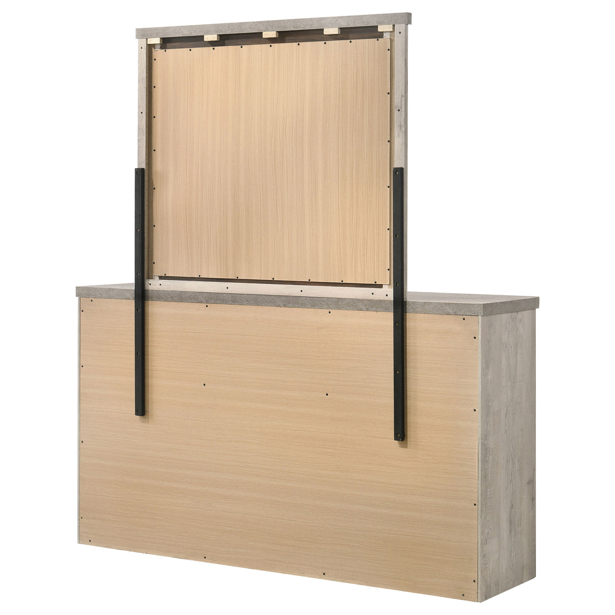 Nevado Farmhouse 7-Drawer Dresser and Beveled Mirror Set