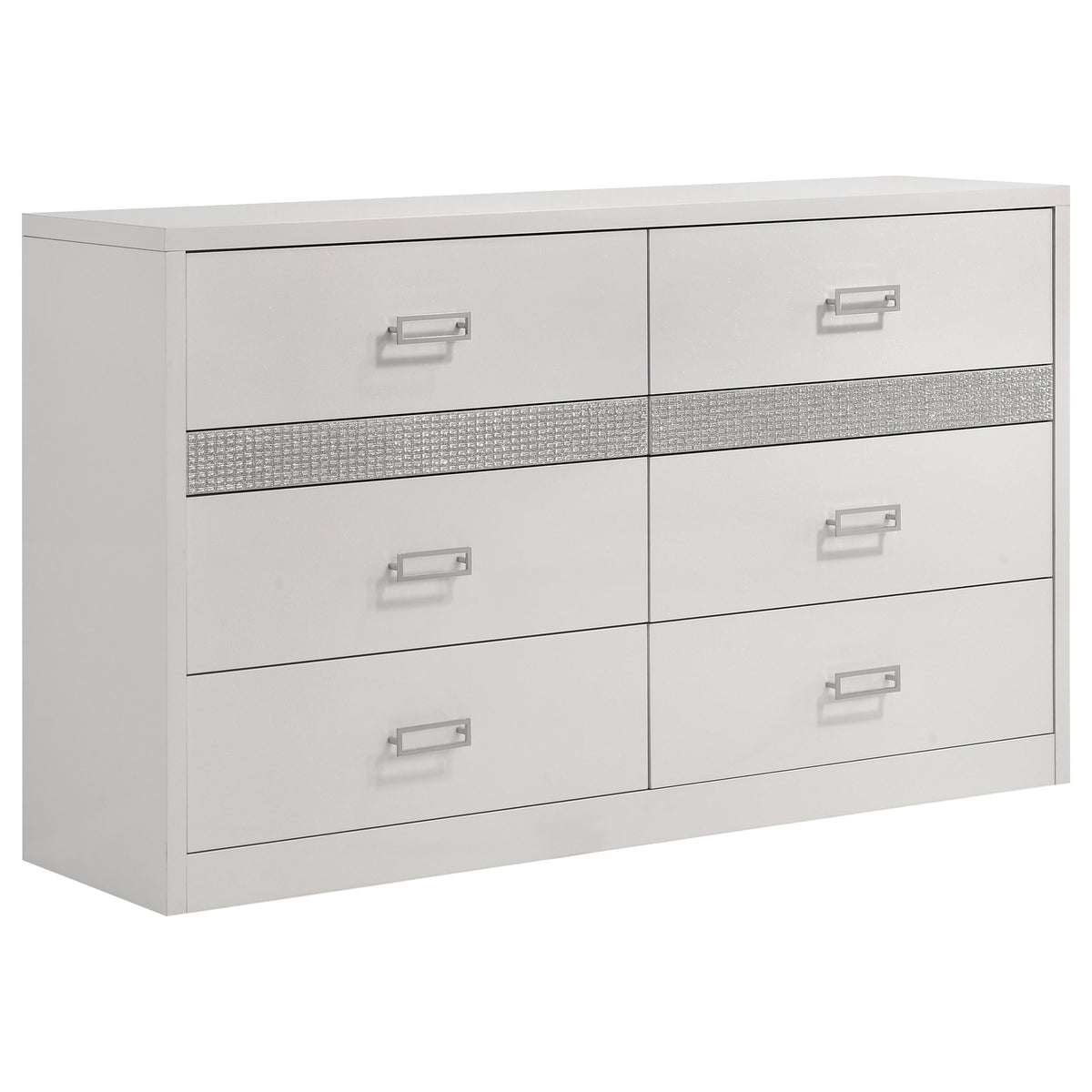 Viana 5-Piece Touch-Control LED Eastern King Bedroom Set White High Gloss