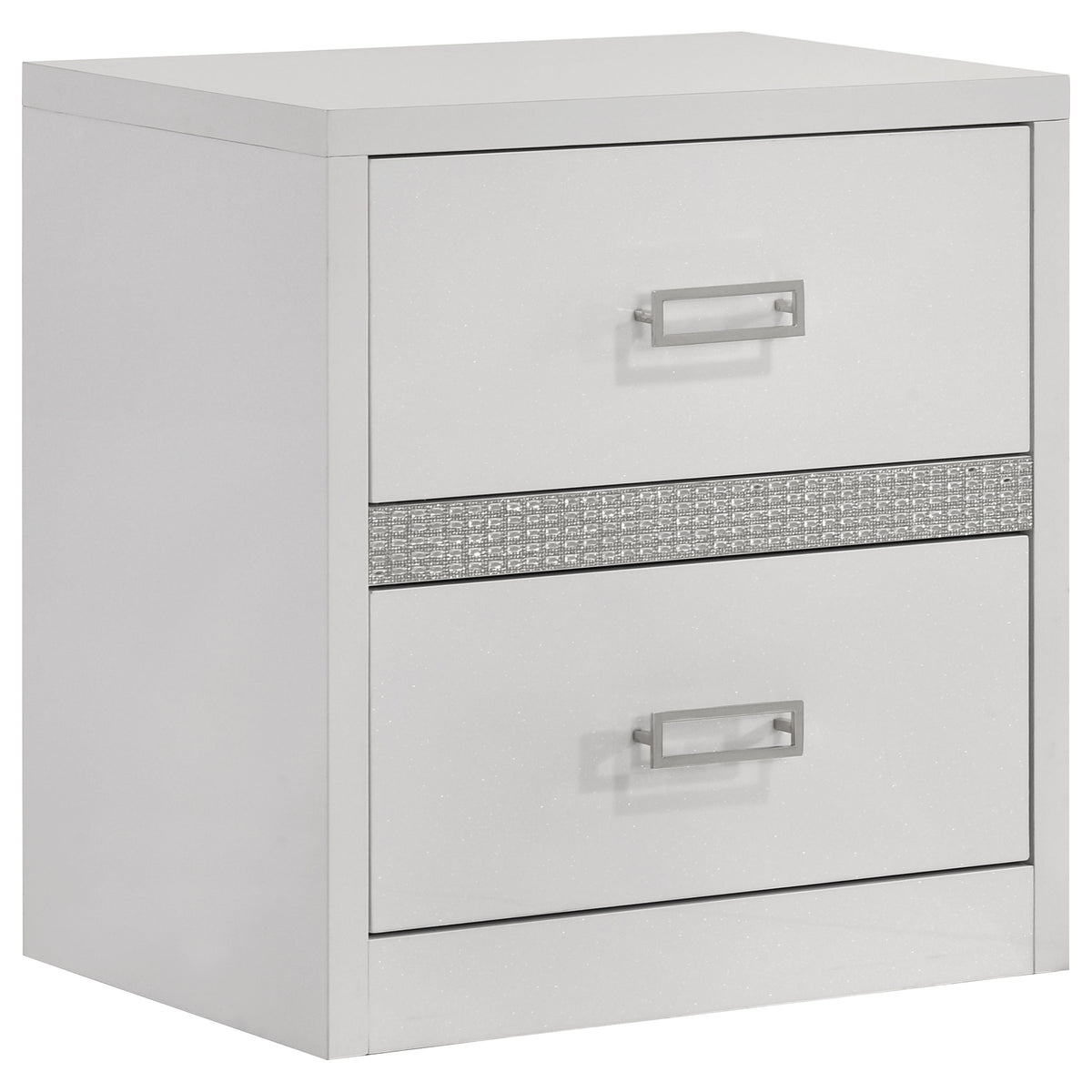 Viana 5-Piece Touch-Control LED Queen Bedroom Set White High Gloss