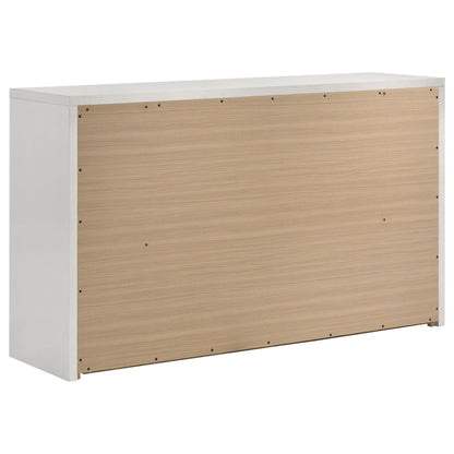 Viana 5-Piece Touch-Control LED Queen Bedroom Set White High Gloss