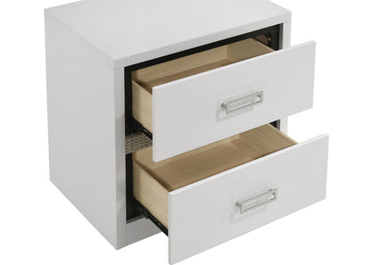 Viana 4-Piece Eastern King Platform Bedroom Set Grey and White High Gloss