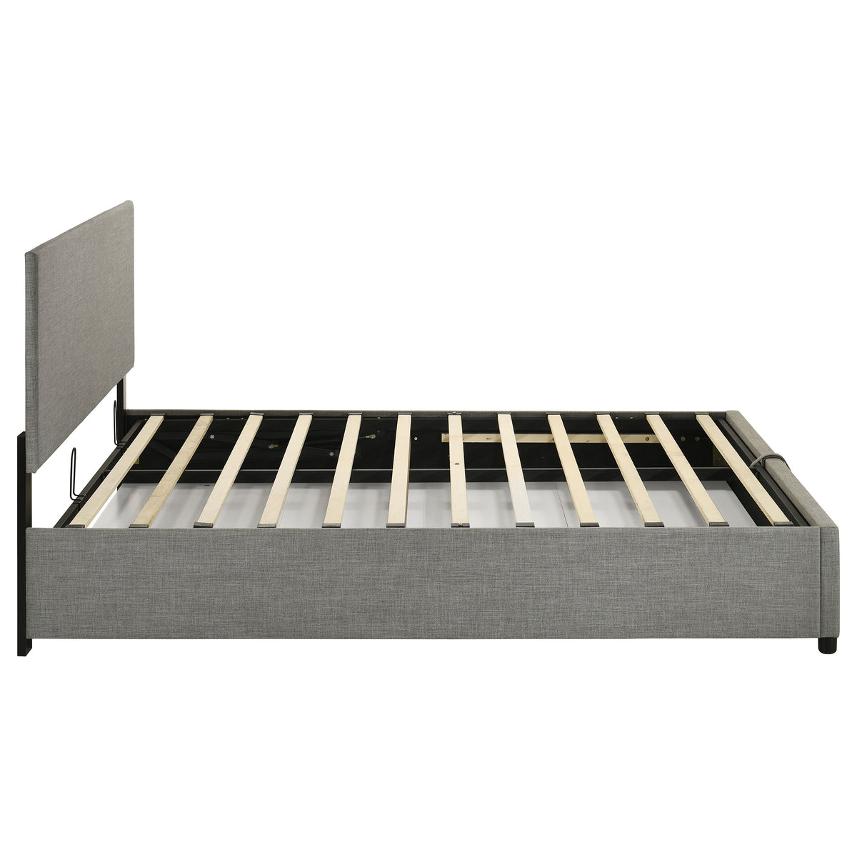 Reeves Upholstered Queen Lift-Top Storage Platform Bed Grey