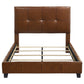 Farrell Queen Leatherette Upholstered Panel Bed Brown