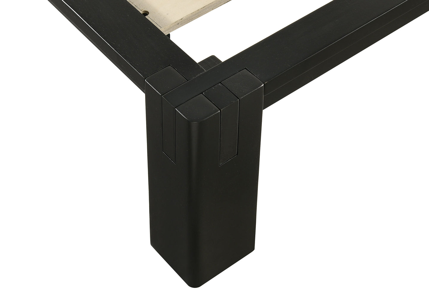 Gislen Queen Easy Assembly Wood Platform Bed Black