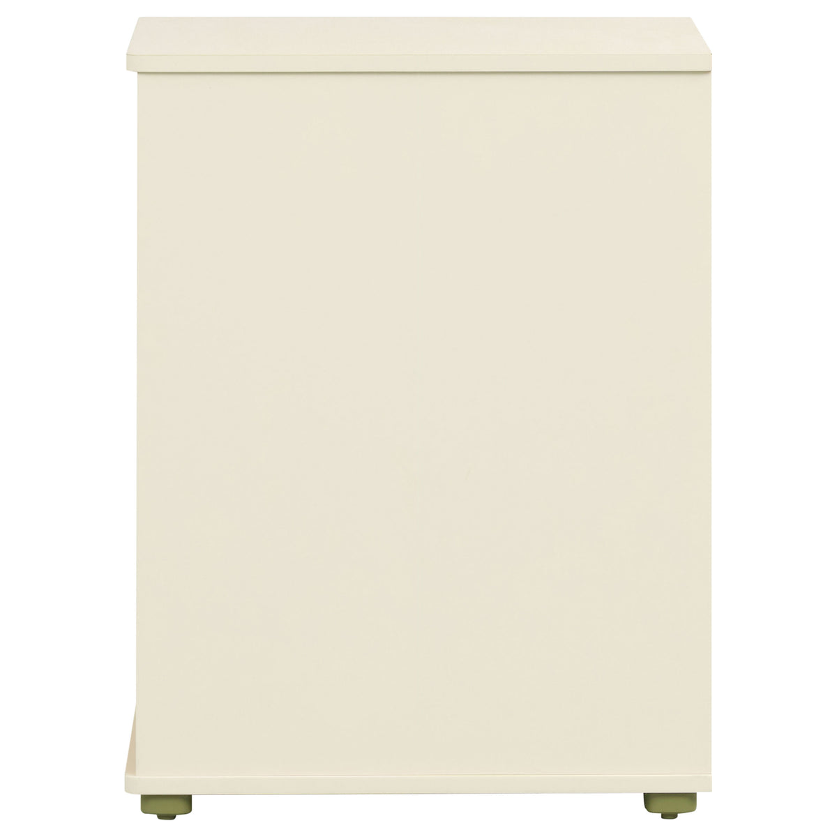 Evren 2-cubby Vertical Bookcase with Natural Interior Off White