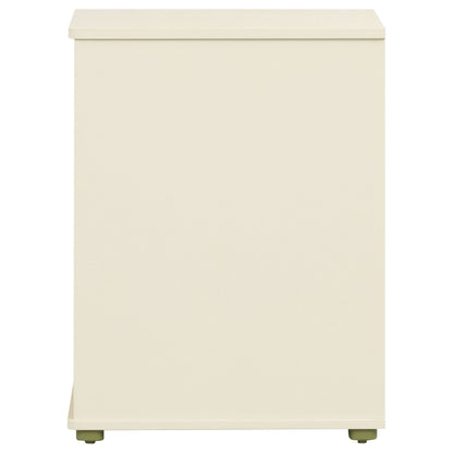 Evren 2-cubby Vertical Bookcase with Natural Interior Off White