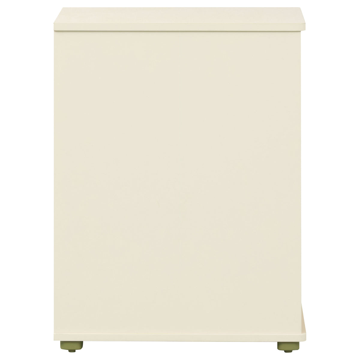 Evren 2-cubby Vertical Bookcase with Natural Interior Off White