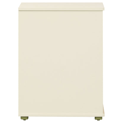 Evren 2-cubby Vertical Bookcase with Natural Interior Off White