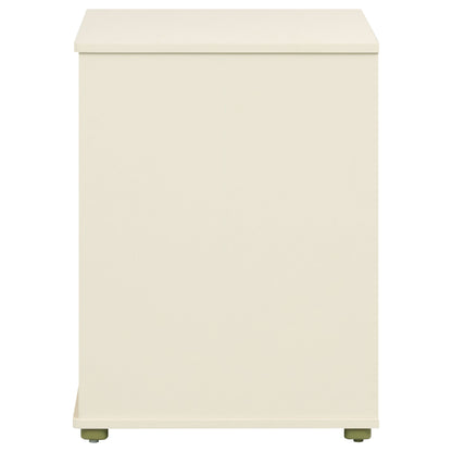 Evren 4-cubby Horizontal Bookcase with Natural Interior Off White