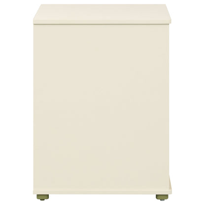 Evren 4-cubby Horizontal Bookcase with Natural Interior Off White