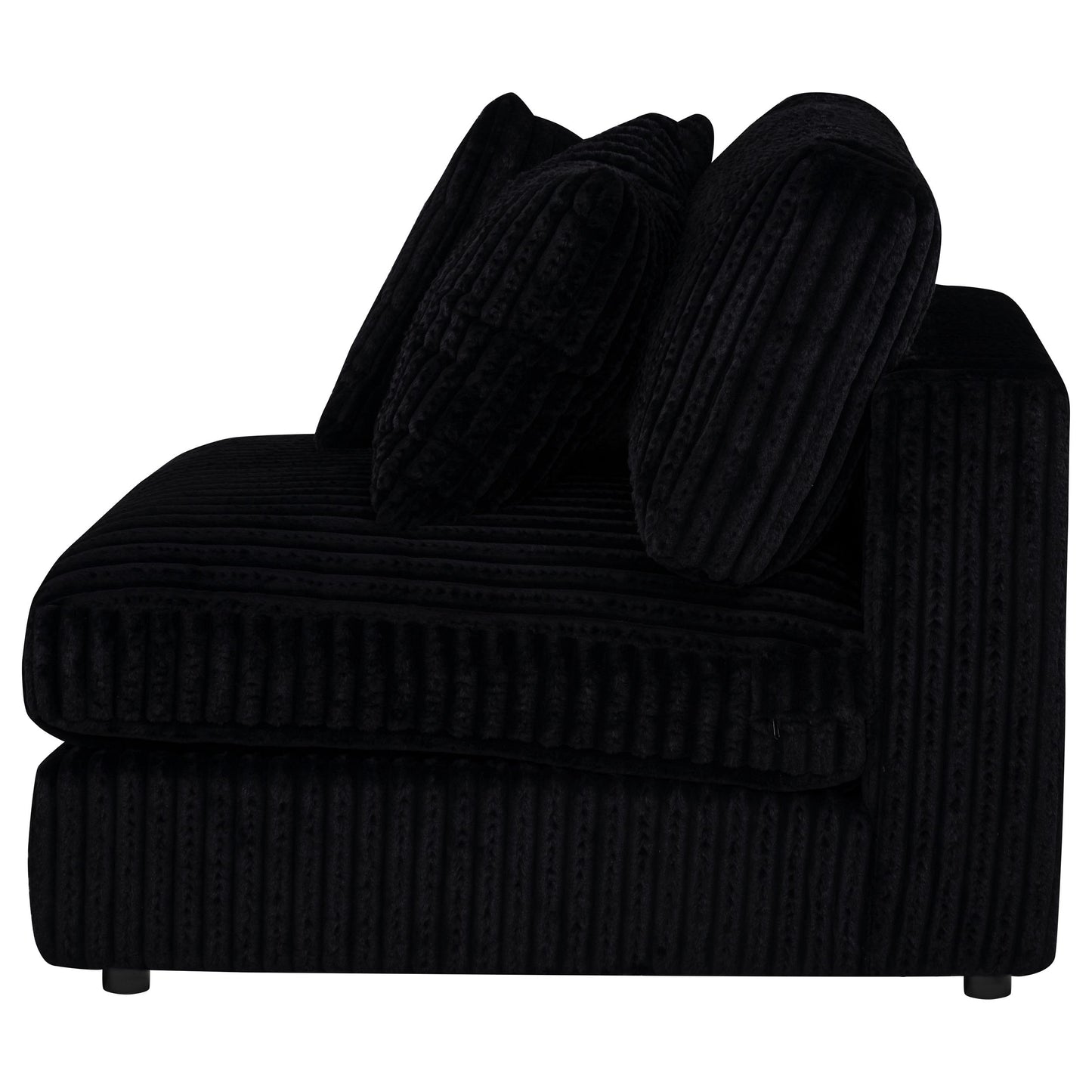 Blaine Upholstered Armless Chair Black