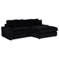 Blaine Upholstered Reversible Chaise Sectional Sofa Black