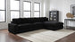 Blaine Upholstered Armless Chair Black