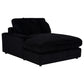 Blaine Upholstered Reversible Chaise Sectional Sofa Black