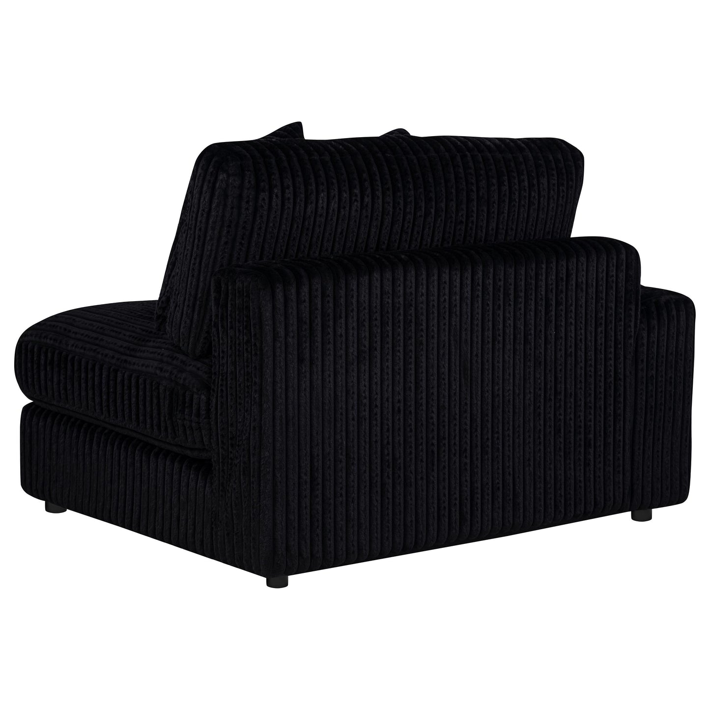 Blaine Upholstered Reversible Chaise Sectional Sofa Black