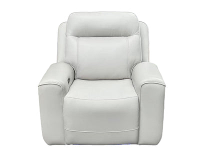 Rojas Dual Power Recliner with Cupholder Storage and LED Lighting Greige