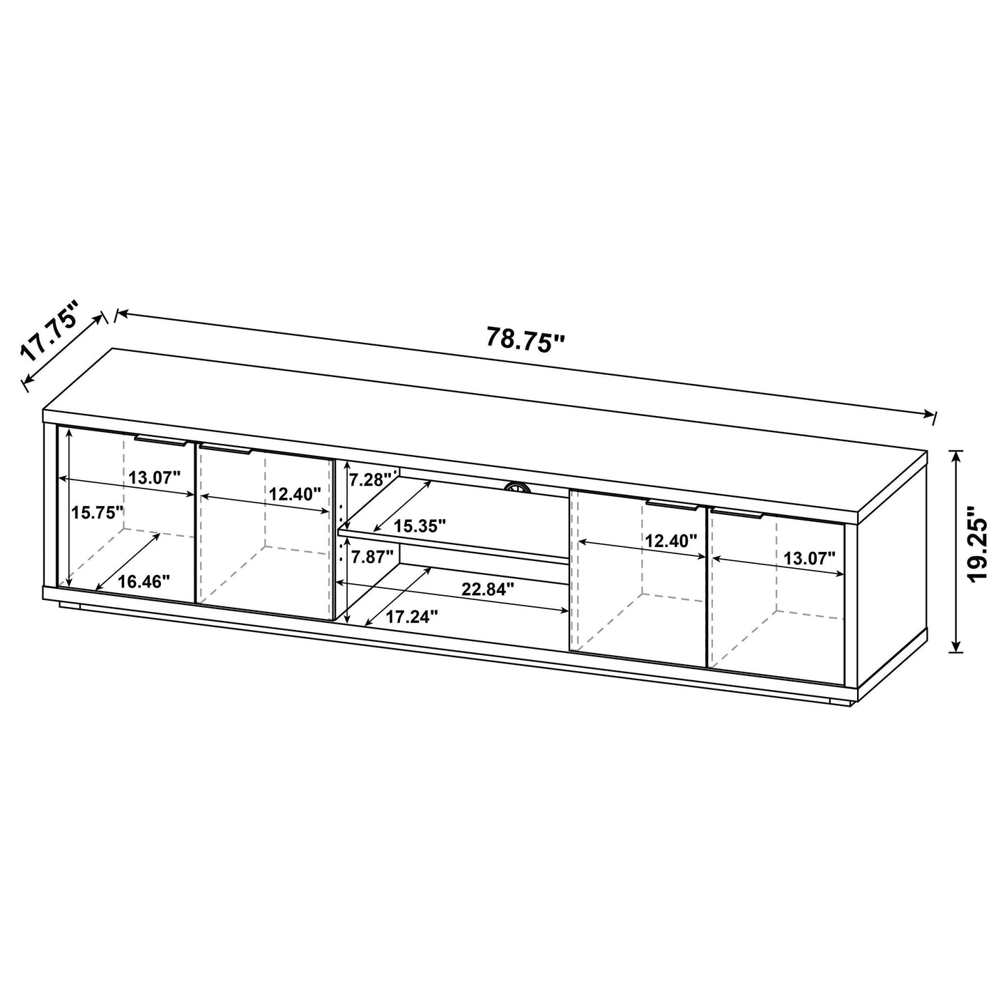 HP0426 Tv Stand (85") Latte