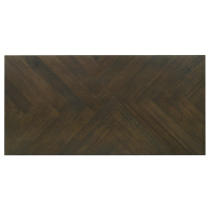 Holmes 3-Piece Geometric Top Coffee Table Set Dark Brown