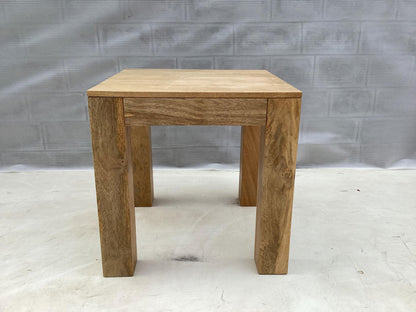 Butte Square Mango Wood End Table Natural