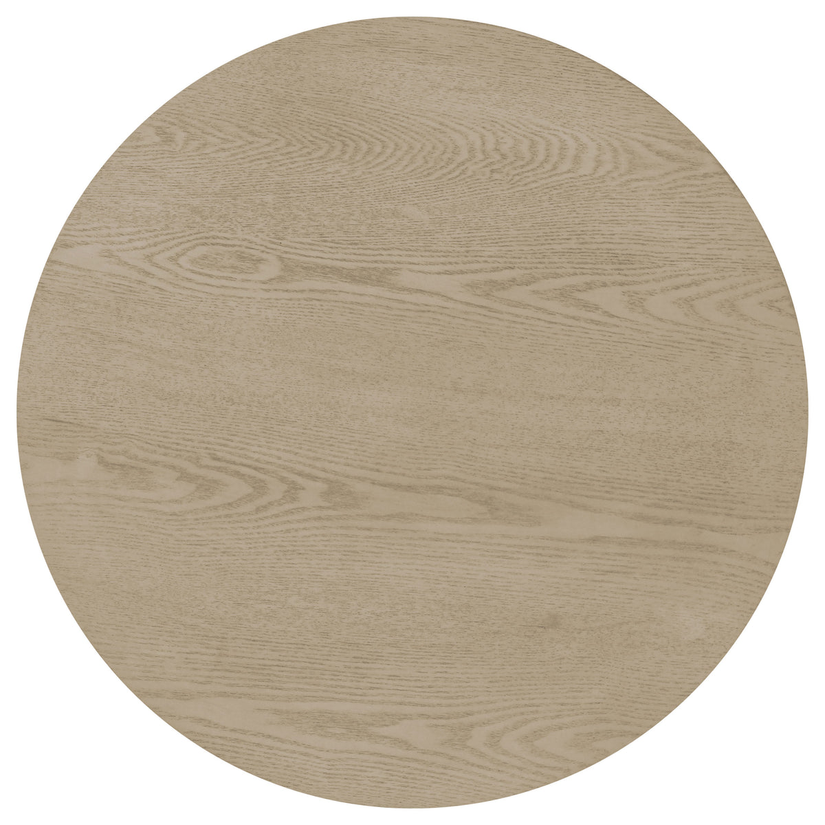Strouse Contemporary Round End Table in Natural Oak