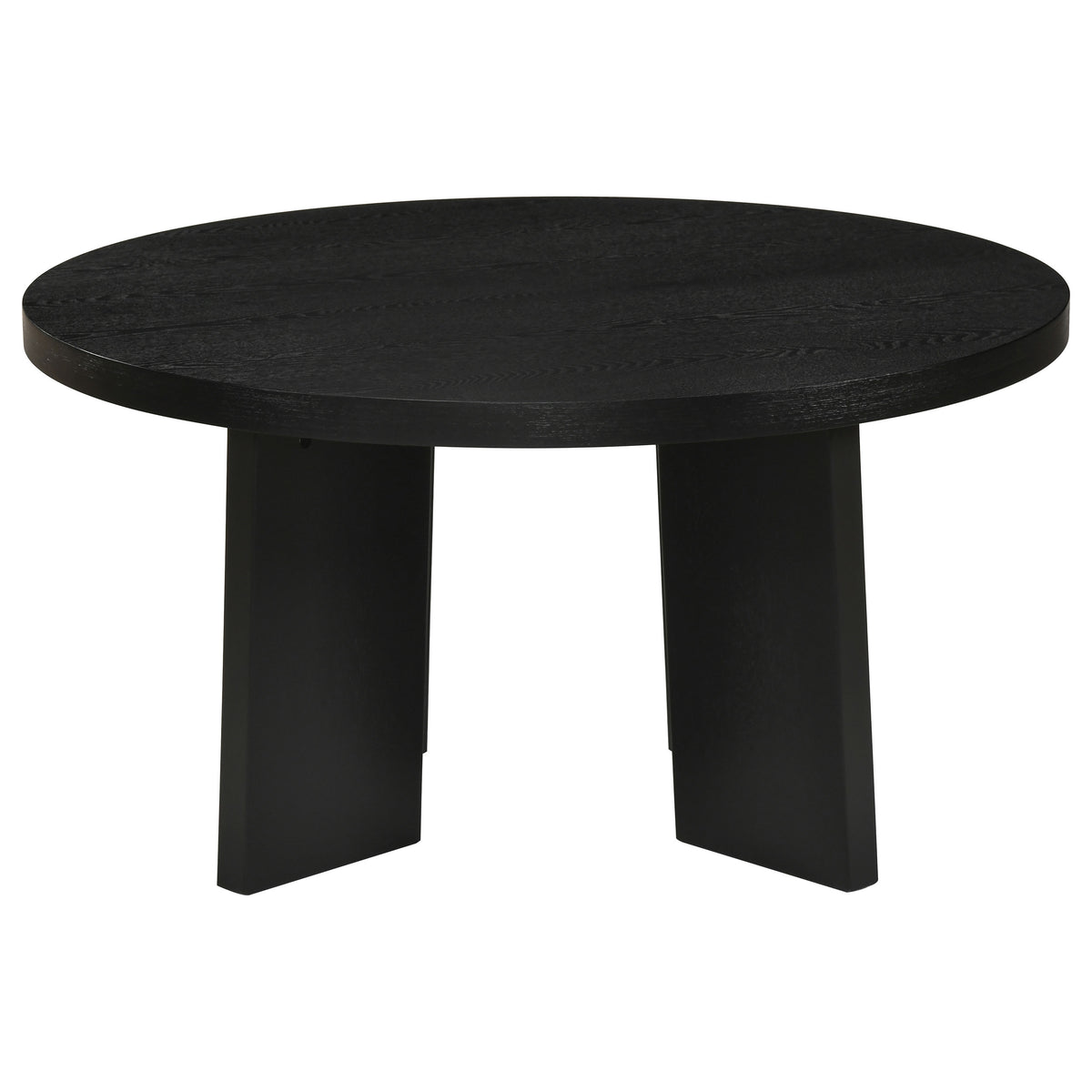 Strouse Contemporary Round Coffee Table in Black