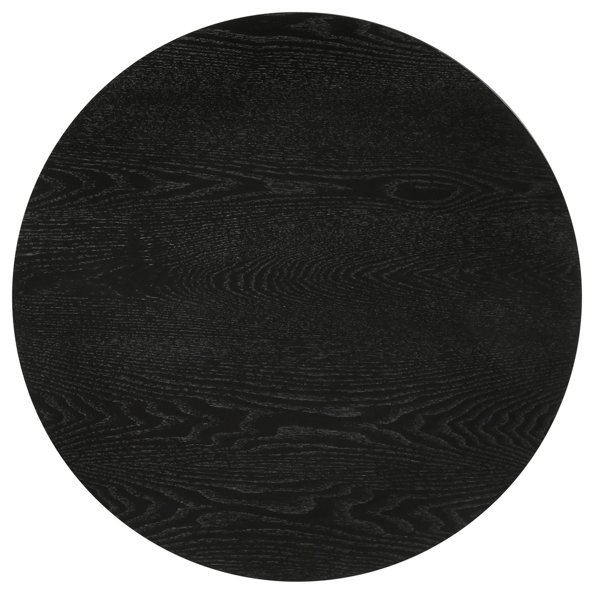 Strouse Contemporary Round End Table in Black