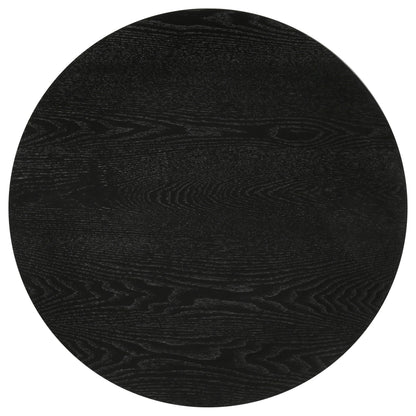 Strouse Contemporary Round End Table in Black