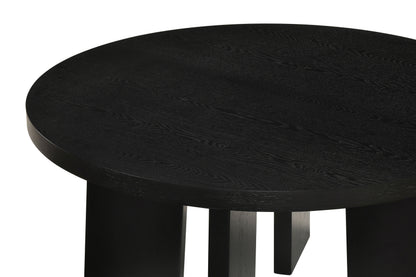 Strouse Contemporary Round Coffee Table in Black