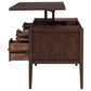 Graham 54-inch 4-drawer Double Pedestal Lift Top Computer Desk Chocolate