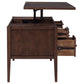 Graham 54-inch 4-drawer Double Pedestal Lift Top Computer Desk Chocolate