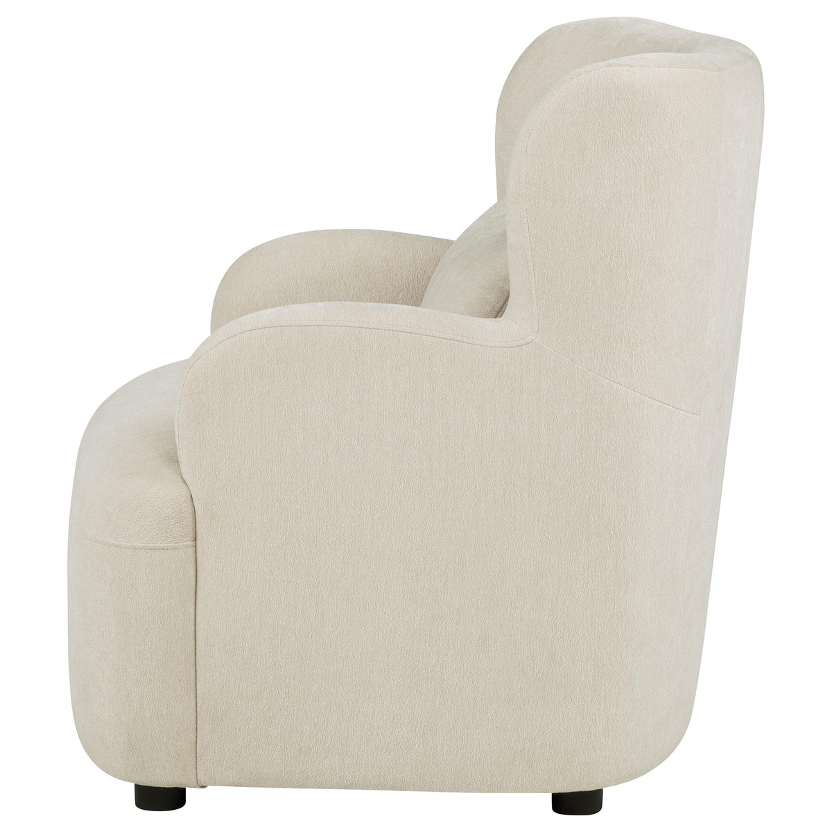 Duvall Contemporary Fabric Deep-Seated High-Back Accent Chair Beige