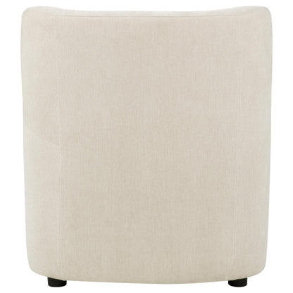 Duvall Contemporary Fabric Deep-Seated High-Back Accent Chair Beige