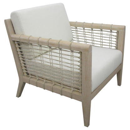 Cantu Seagrass Accent Chair White and Weathered Natural
