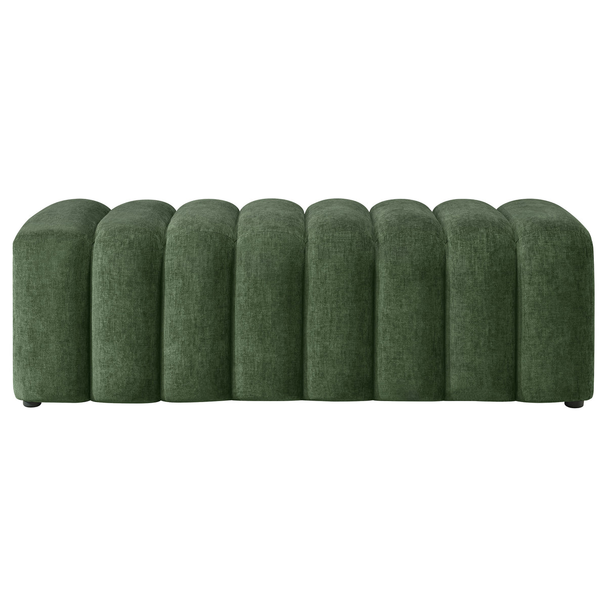 Summer Upholstered Channel Accent Bench Green
