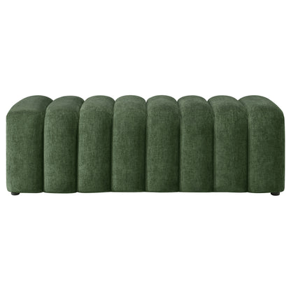 Summer Upholstered Channel Accent Bench Green