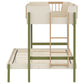 Evren Twin-over-Full Bunk Bed with Trundle and Ladder Tri-Tone