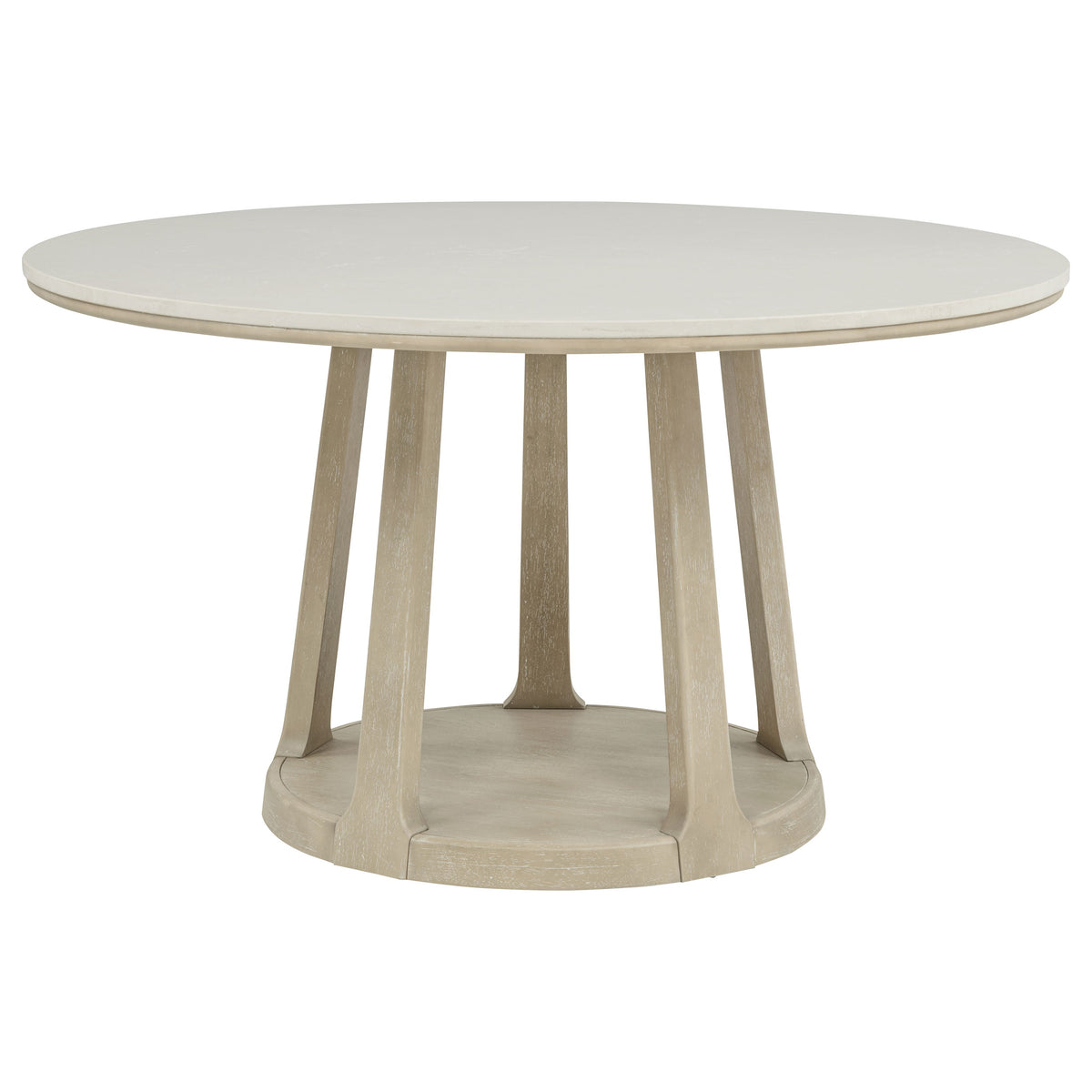Lucaire 54-inch Round Cultured Marble Dining Table Sandstone