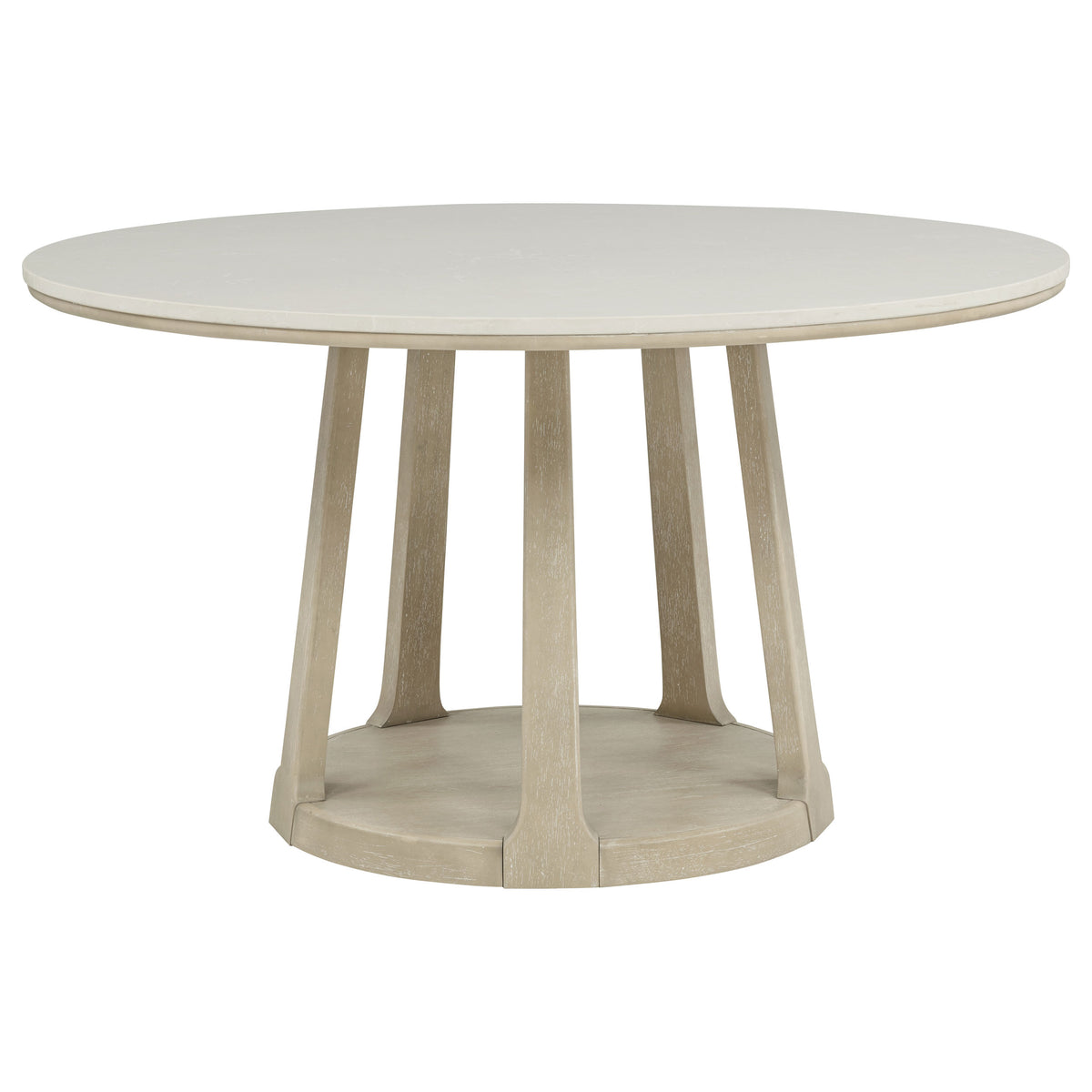 Lucaire 54-inch Round Cultured Marble Dining Table Sandstone