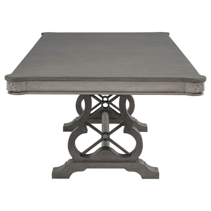 Cresswell 7-piece 104-inch Extension Dining Set Weathered Taupe