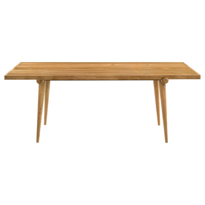 Fabra 7-piece 79-inch Rectangular Dining Set Honey Wheat