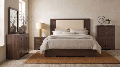 Etienne 5-piece Eastern King Bedroom Set Walnut